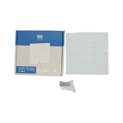 Imagem de Interruptor touch 6 botoes wi-fi rf br 4x4 weg home