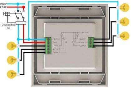 Imagem de Interruptor Touch 6 Canais Tholz Br - Automação Residencial