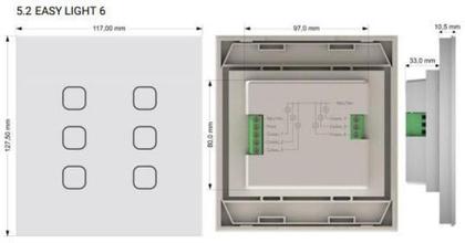 Imagem de Interruptor Touch 6 Canais Tholz Br - Automação Residencial