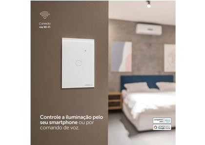 Imagem de Interruptor Touch Inteligente Com 1 Tecla EWS 1001 Branco Intelbras