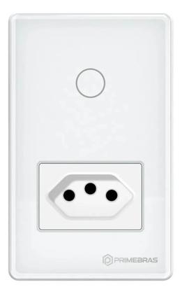 Imagem de Interruptor Touch Inteligente Com Tomada Wifi Primebras Branco