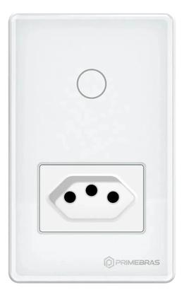 Imagem de Interruptor Touch Inteligente Com Tomada Wifi Primebras Branco