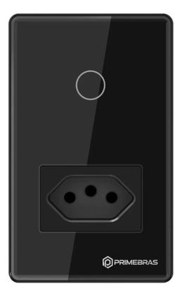 Imagem de Interruptor Touch Inteligente Com Tomada Wifi Primebras Preto