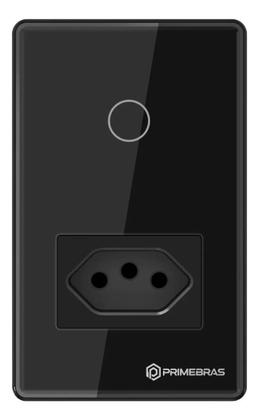 Imagem de Interruptor Touch Inteligente Com Tomada Wifi Primebras Preto