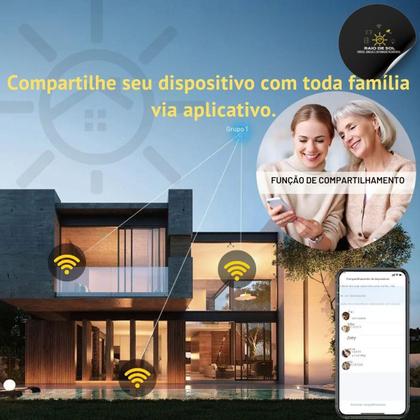 Imagem de Interruptor Touch Inteligente Wi-Fi 4 Botões Ekaza 4X4 Preto