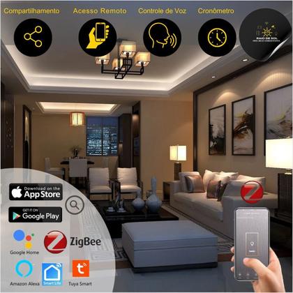 Imagem de Interruptor Touch Inteligente Zigbee Novadigital 4 Botões