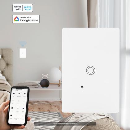 Imagem de Interruptor Touch IOT Inteligente Wi-Fi 1 Botões Alexa Margirius