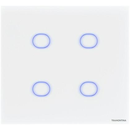 Imagem de Interruptor Touch Smart 4x4 Tramontina Branco 4 Canais Tramontina