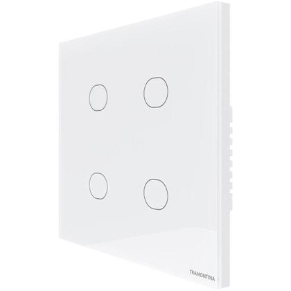 Imagem de Interruptor Touch Smart 4x4 Tramontina Branco 4 Canais Tramontina