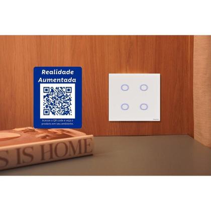 Imagem de Interruptor Touch Smart 4x4 Tramontina Branco 4 Canais Tramontina