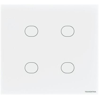 Imagem de Interruptor Touch Smart 4x4 Tramontina Branco 4 Canais Tramontina