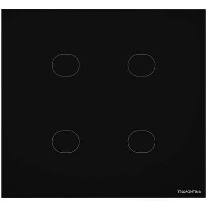 Imagem de Interruptor Touch Smart 4x4 Tramontina Preto 4 Canais