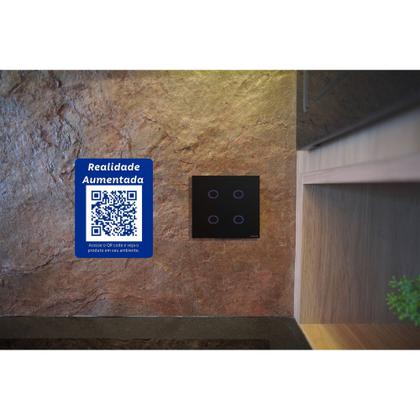 Imagem de Interruptor Touch Smart 4x4 Tramontina Preto 4 Canais