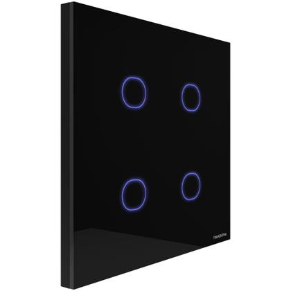 Imagem de Interruptor Touch Smart 4x4 Tramontina Preto 4 Canais