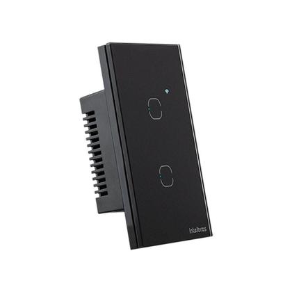 Imagem de Interruptor touch smart de 2 teclas EWS 1002 PT Intelbras