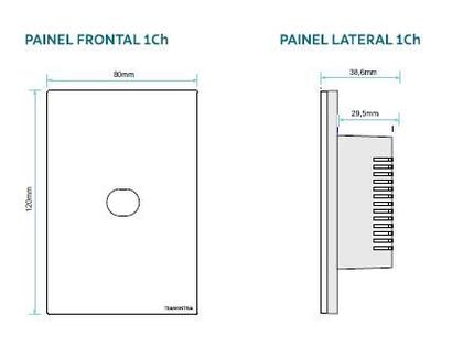 Imagem de Interruptor Touch Smart Tramontina Branco com 1 Canal