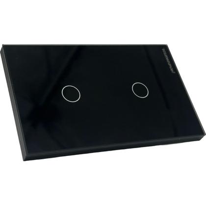 Imagem de Interruptor Touch Wi-Fi com 2 Botões Novadigital Preto LITE-WS2