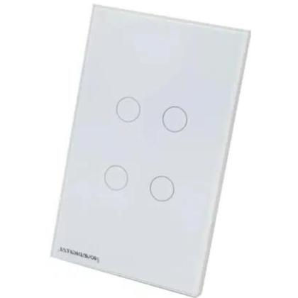 Imagem de Interruptor Touch Wi-Fi com 4 Botões Novadigital Branco LITE-WS4 Casa Inteligente