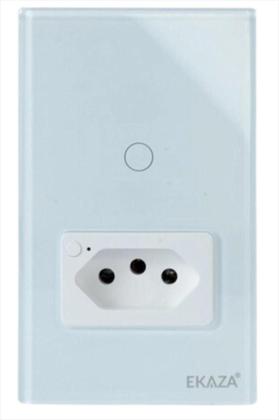 Imagem de Interruptor Touch Wi-Fi Inteligente 1 Botão E 1 Tomada Eka