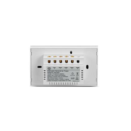 Imagem de Interruptor Touch Wifi 4x2 3 Módulos Branco Smarteck