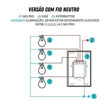 Imagem de Interruptor Touch Wifi Inteligente 2 Tecla Alexa Google Siri