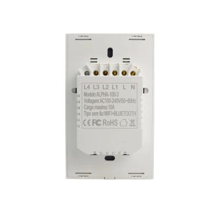 Imagem de Interruptor Touch Wifi Inteligente 4 Botões Aitek Alexa Google