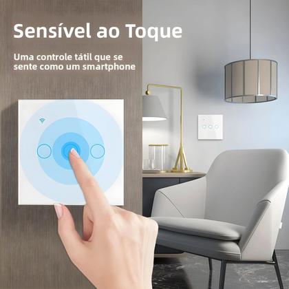 Imagem de Interruptor Touch WiFi Inteligente EU 1/2/3/4 Gang, Fio Neutro Necessário, Compatível Com Alexa E