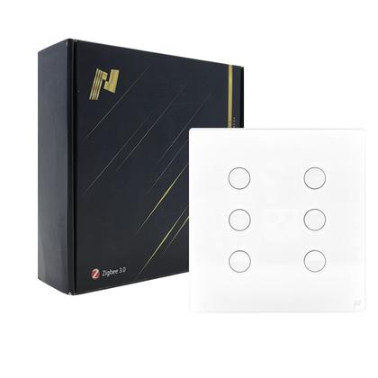 Imagem de Interruptor Touch Zigbee 4x4 6 Botões Branco Novadigital Business