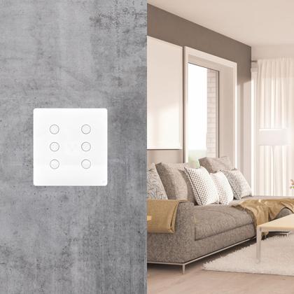 Imagem de Interruptor Touch Zigbee 4x4 6 Botões Branco Novadigital Business