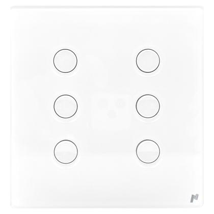 Imagem de Interruptor Touch Zigbee 4x4 6 Botões Branco Novadigital Business