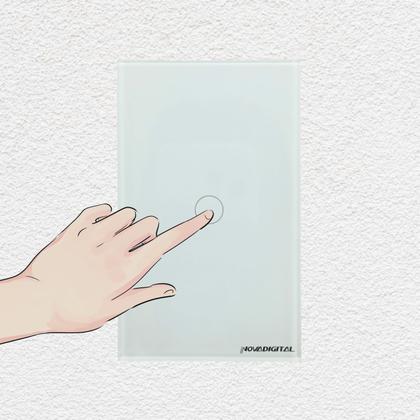 Imagem de Interruptor Touch Zigbee com 1 Botão Novadigital ZTS-1
