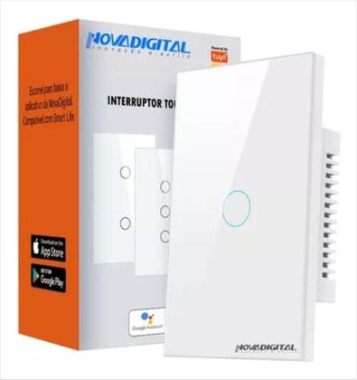 Imagem de Interruptor Touch Zigbee Inteligente Smart 1 Botão