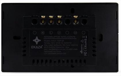 Imagem de Interruptor Touch Zigbee Inteligente Smart 2 Botões Ekaza