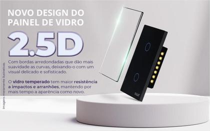 Imagem de Interruptor Touch Zigbee Inteligente Smart 2 Botões Ekaza