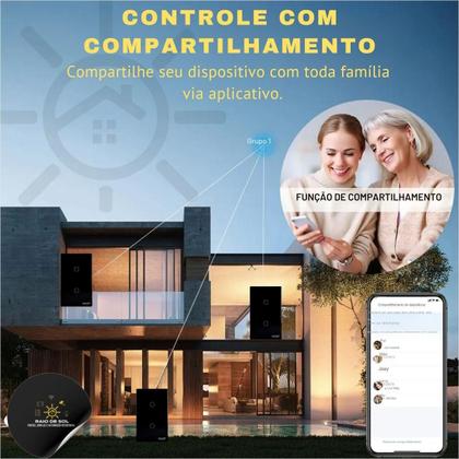 Imagem de Interruptor Touch Zigbee Inteligente Smart 2 Botões Ekaza