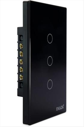 Imagem de Interruptor Touch Zigbee Inteligente Smart 3 Botões Ekaza
