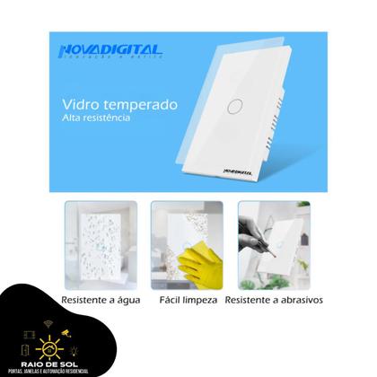 Imagem de Interruptor Touch Zigbee Novadigital 3 Botões Alexa Tuya