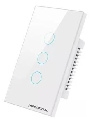 Imagem de Interruptor Touch Zigbee Novadigital 3 Botões Alexa Tuya