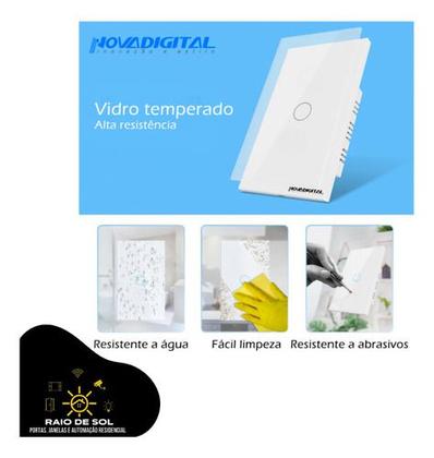 Imagem de Interruptor Touch Zigbee Novadigital 3 Botões Alexa Tuya