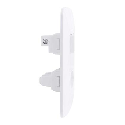 Imagem de Interruptor Tramontina Aria 1 Tecla Simples - Tomada 2P+T 10A com Placa Branco