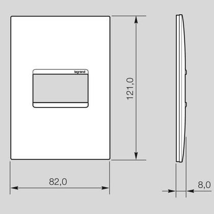 Imagem de Interruptor Triplo 4x2 3 Teclas (2 Paralelo + 1 Simples) Pial Plus+ Legrand
