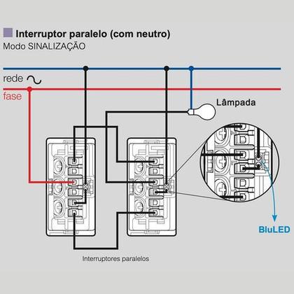Imagem de Interruptor Triplo 4x2 3 Teclas (2 Paralelo + 1 Simples) Pial Plus+ Legrand