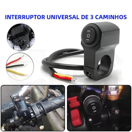 Imagem de Interruptor Universal À Prova d'Água Para Motocicleta, Interruptor Mini De Luz De Direção ON/OFF Com