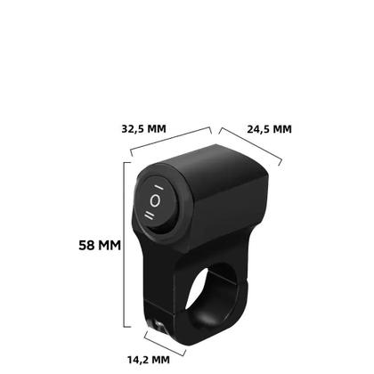 Imagem de Interruptor Universal À Prova d'Água Para Motocicleta, Interruptor Mini De Luz De Direção ON/OFF Com