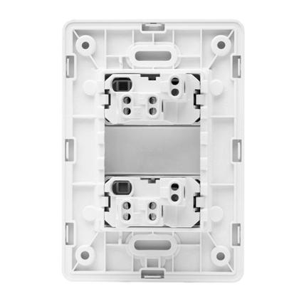 Imagem de Interruptor Unno 2 Teclas Simples 10A 250V Branco Abb