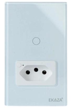 Imagem de Interruptor Wi-fi Inteligente 1 Botão e 1 Tomada Ekaza Alexa