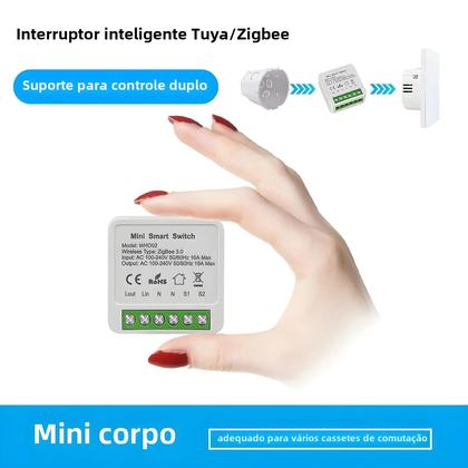 Interruptor Wi-Fi Inteligente Tuya Zigbee - Relé Disjuntor Bidirecional 220V/110V 16A Imagem de Interruptor Wi-Fi Inteligente Tuya Zigbee - Relé Disjuntor Bidirecional 220V/110V 16A