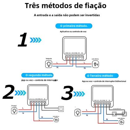 Interruptor Wi-Fi Inteligente Tuya Zigbee - Relé Disjuntor Bidirecional 220V/110V 16A Imagem de Interruptor Wi-Fi Inteligente Tuya Zigbee - Relé Disjuntor Bidirecional 220V/110V 16A
