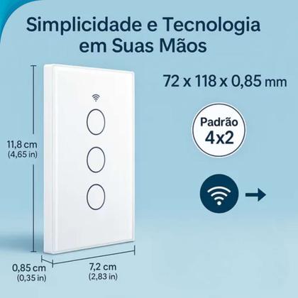 Imagem de Interruptor Wi-Fi Transforme sua Casa com Tecnologia Inteligente Entrega Rápida