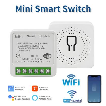 Imagem de Interruptor WiFi Inteligente 16A 20A Receptor De 433Mhz Controle Remoto Funciona Com Alexa E Google